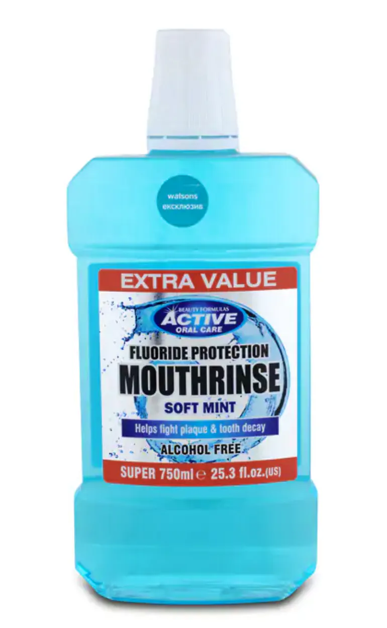 Active Oral Care Fluoride Protection Soft Mint Mouthwash 750 ml