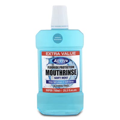 Active Oral Care Fluoride Protection Soft Mint Mouthwash 750 ml