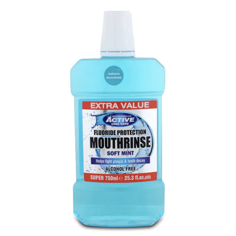Active Oral Care Fluoride Protection Soft Mint Munnskyll 750 ml