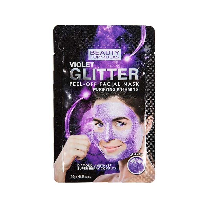 Beauty Formulas Violet Glitter Purifying Peel-Off Mask 10 g