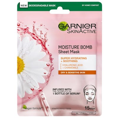 Garnier Moisture Bomb Hydrating Face Mask Chamomile 1 stk