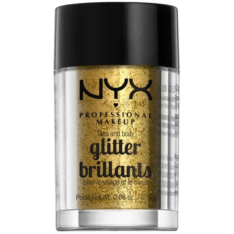 NYX Professional Make-Up Face & Body Glitter Brilliants Gold 2,5 g