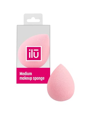 ilū Raindrop Medium Makeup Sponge Pink 1 st