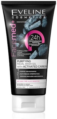 Eveline Facemed+ Purifying Activated Carbon Facial Wash Gel 150 ml