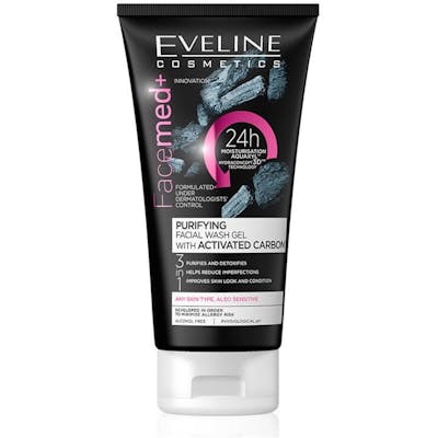 Eveline Facemed+ Purifying Activated Carbon Facial Wash Gel 150 ml