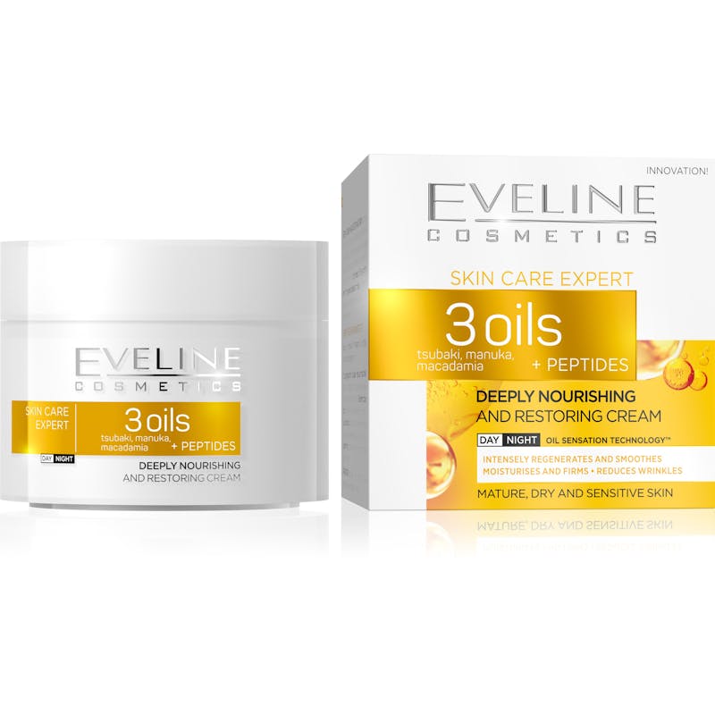 Eveline 3 Oils + Peptides Deeply Nourishing Cream 50 ml