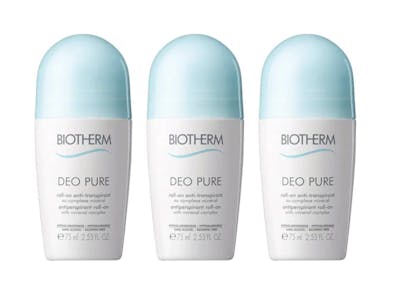 Biotherm Deo Pure Antiperspirant Roll On Deo Trio 3 x 75 ml