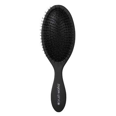 Brush Works Oval Detangling Hair Brush Black 1 st
