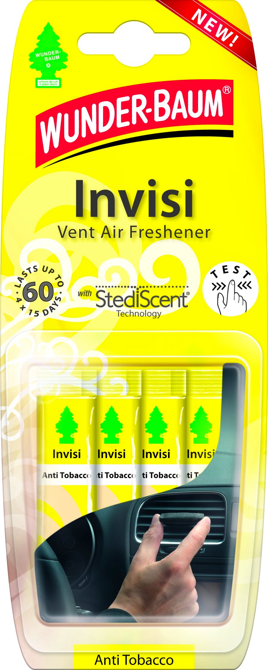WunderBaum Invisi Vent Air Freshener Anti Tobacco 4 stk 21.95 kr