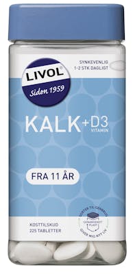 Livol Mono Kalk + D3 vitamin 225 st