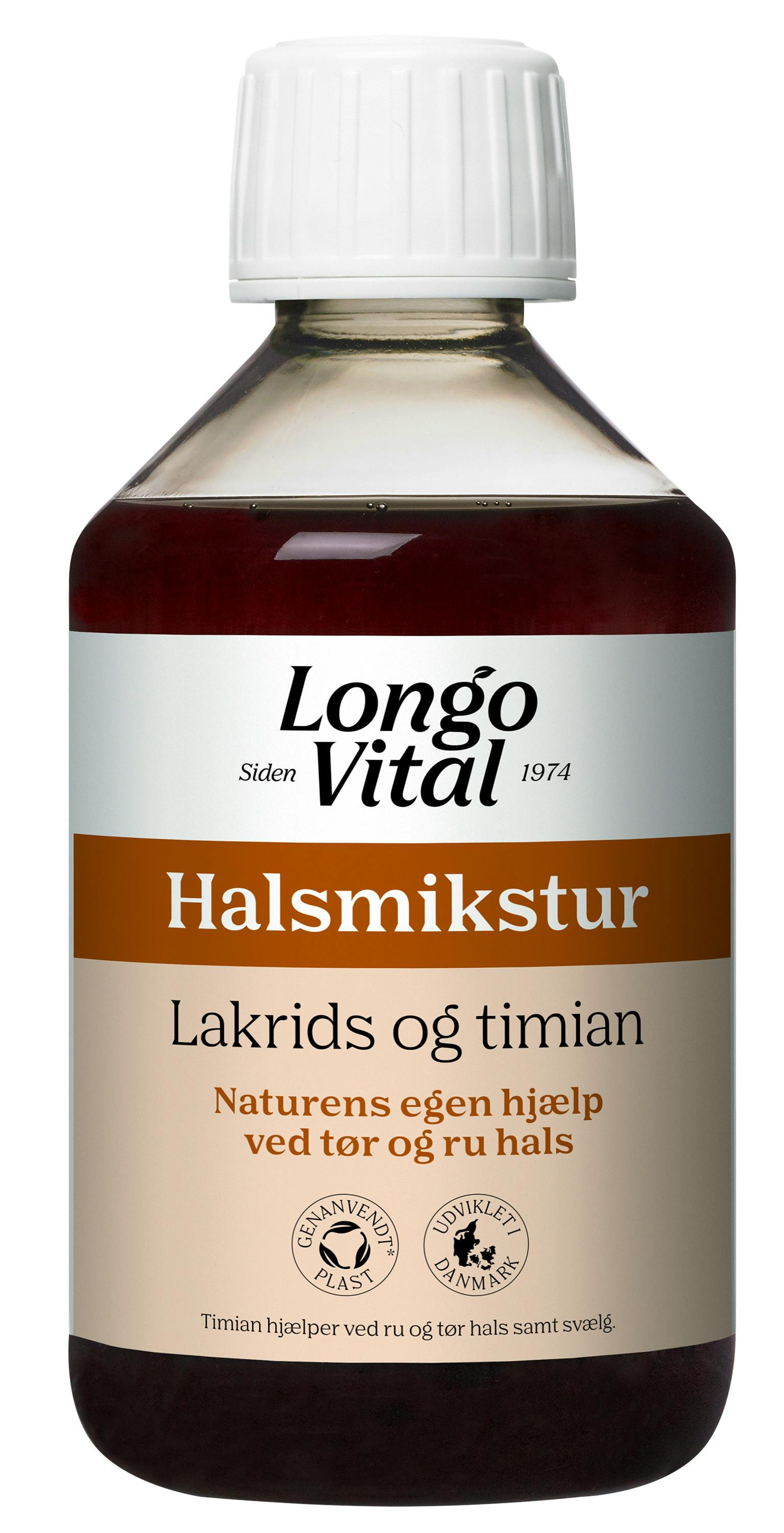Longo Halsmikstur Lakrids & Timian 250 ml