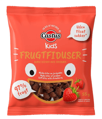 Castus Kids Frugtfiduser Jordgubb 55 g