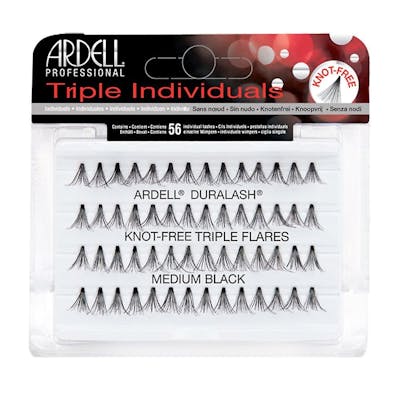 Ardell Triple Individuals Knot-Free Triple Flares Medium Black 56 stk