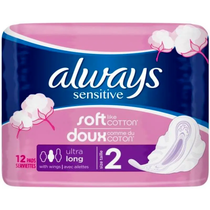 Always Sensitive Ultra Long with Wings 12 pcs