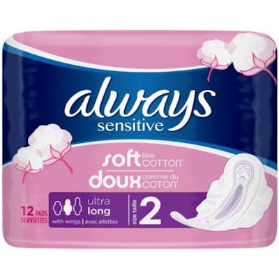 Always Sensitive Ultra Long with Wings 12 st