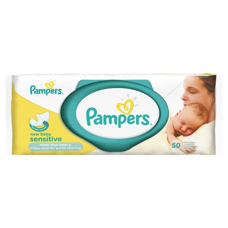Pampers Sensitive New Baby Wipes 50 stk