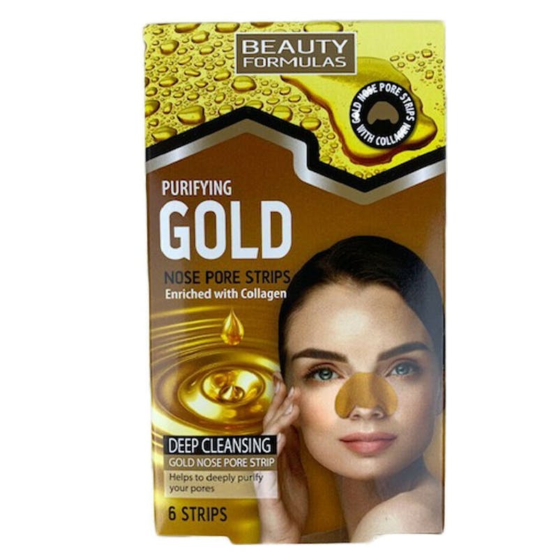 Beauty Formulas Purifying Gold Nose Pore Strips 6 kpl