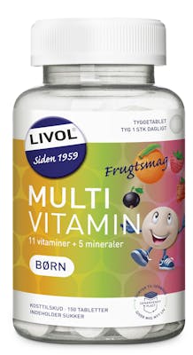 Livol Multivitamines Kinderleer Fruit 150 st