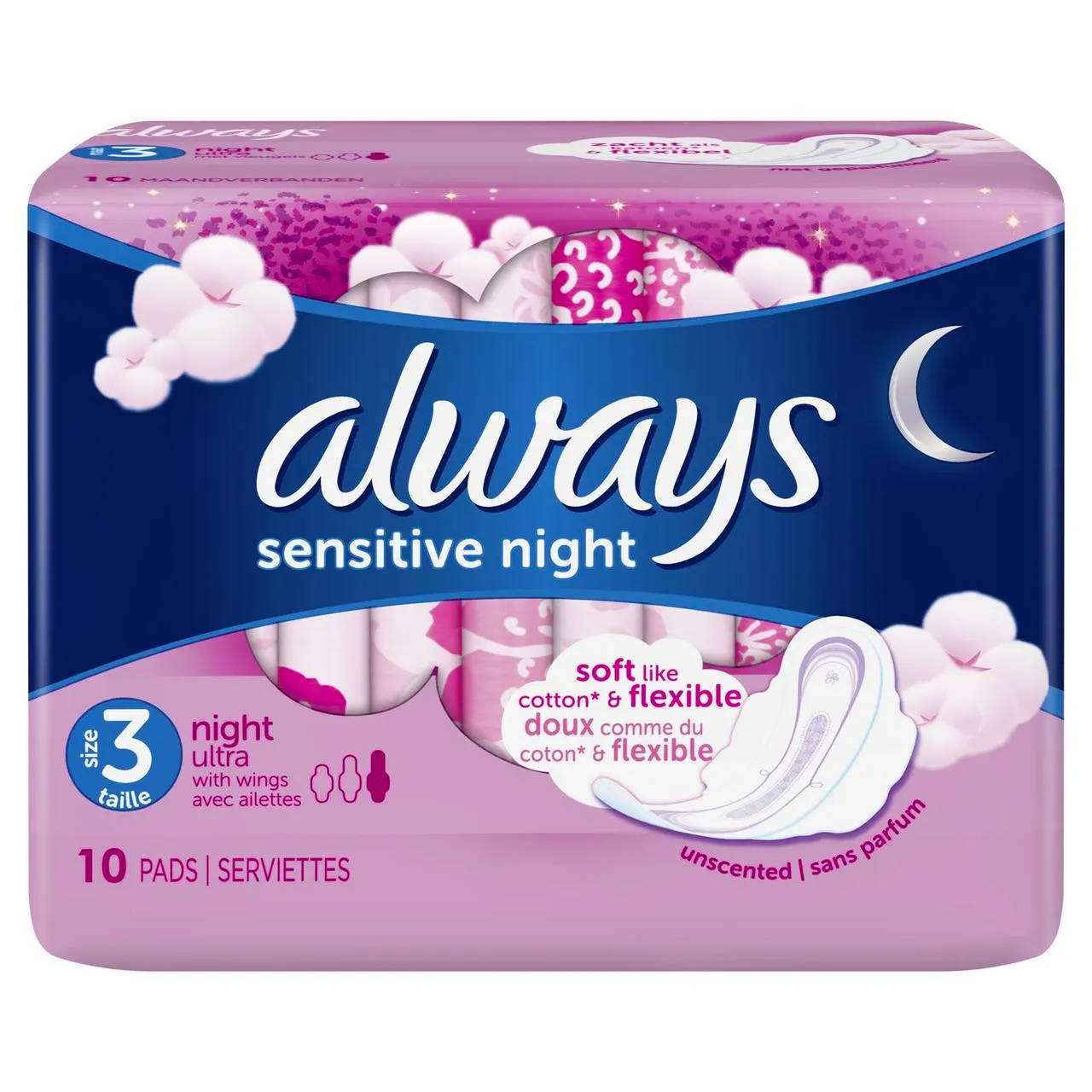 Always Sensitive Ultra Night with Wings 10 pcs