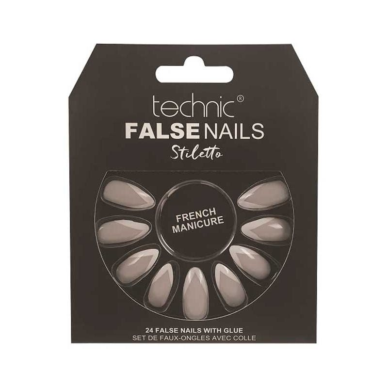 Technic False Nails Stiletto French Manicure 24 kpl
