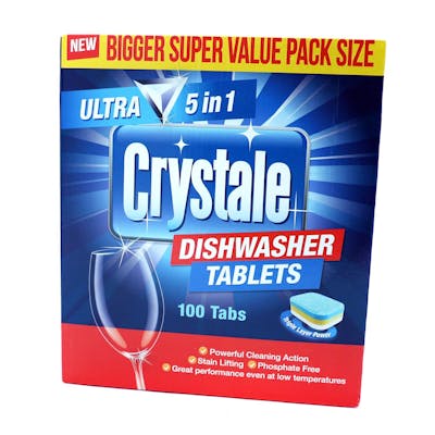 Crystale Ultra 5in1 Dishwasher Tabs 100 stk