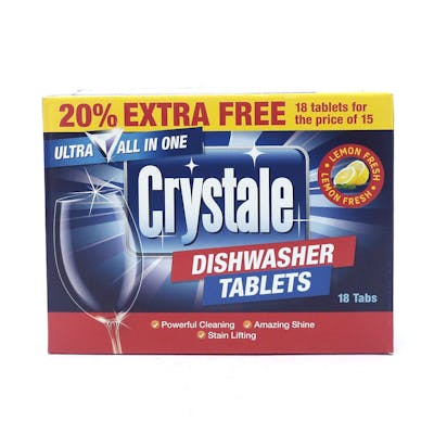 Crystale Ultra All In One Dishwasher Tabs 18 stk