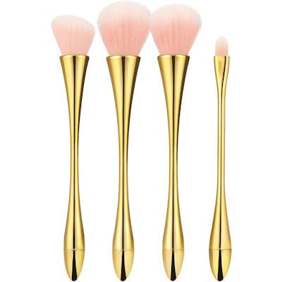 Tools For Beauty Makeup Brush Set Golden 4 stk