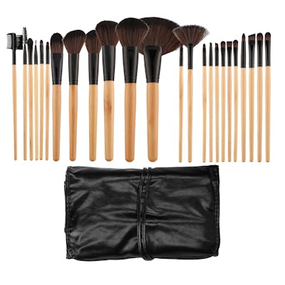 Tools For Beauty Makeup Brush Set Wooden 24 pcs + 1 pcs