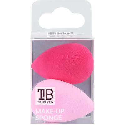 Tools For Beauty Makeup Mini Sponge Water Drop Pink Set 2 stk