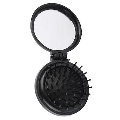 Basics Hair Brush Mirror Black 1 pcs