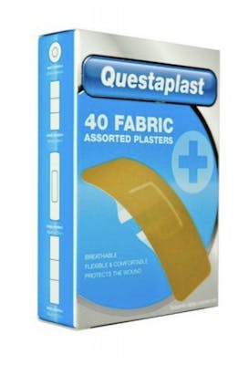 Questaplast Assorted Fabric Plasters 40 pcs