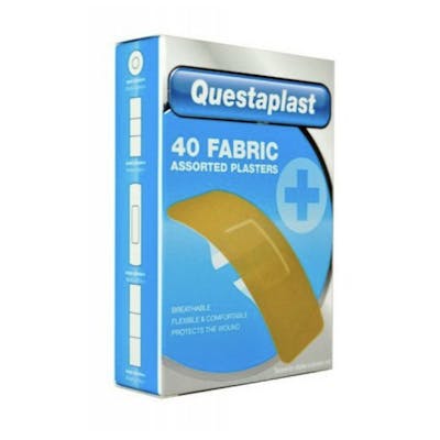 Questaplast Assorted Fabric Plasters 40 kpl