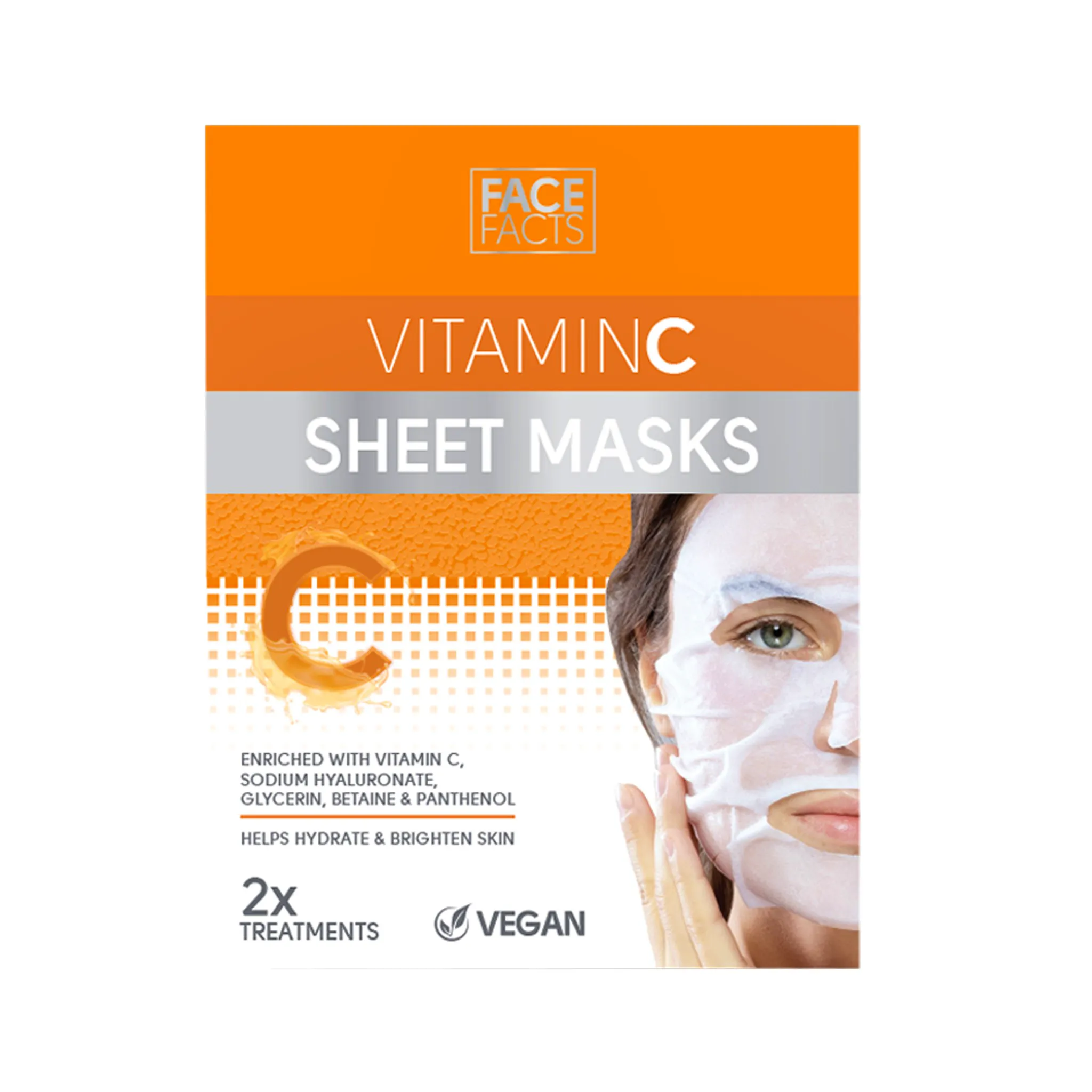 Face Facts Vitamin C Sheet Masks 2 pcs