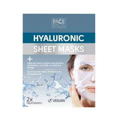 Face Facts Hyaluronic Sheet Masks 2 stk