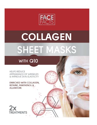 Face Facts Collagen Q10 Sheet Masks 2 pcs