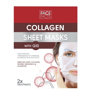Face Facts Collagen Q10 Sheet Masks 2 st
