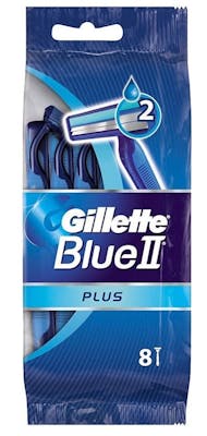 Gillette Blue II Plus For Men Disposable Razors 8 pcs