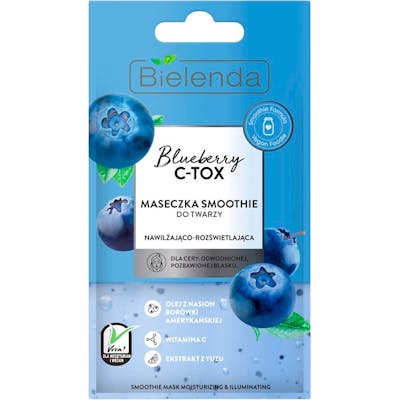 Bielenda Blueberry C-TOX Moisturizing &amp; Brightening Smoothie Mask 8 g