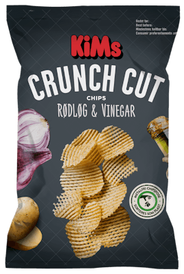 Kims Crunch Cut Chips Rødløg &amp; Vinegar 160 g
