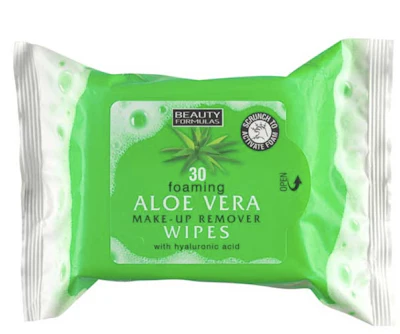 Beauty Formulas Foaming Aloe Vera Make-Up Remover Wipes 30 pcs