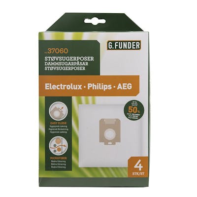 G. Funder Vacuum Bags Electrolux Philips AEG 4 pcs