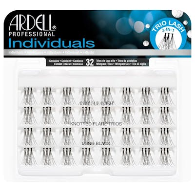 Ardell Individuals Knotted Flare Trios Long Black 32 pcs