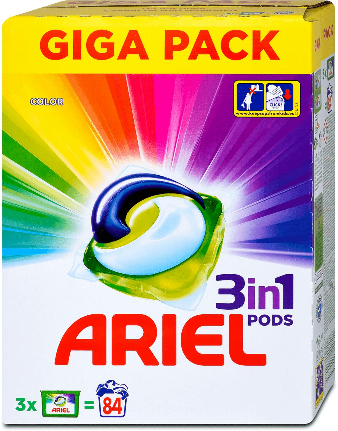 Ariel Color All-in-1 Pods Giga Pack 84 stk - 144.95 kr