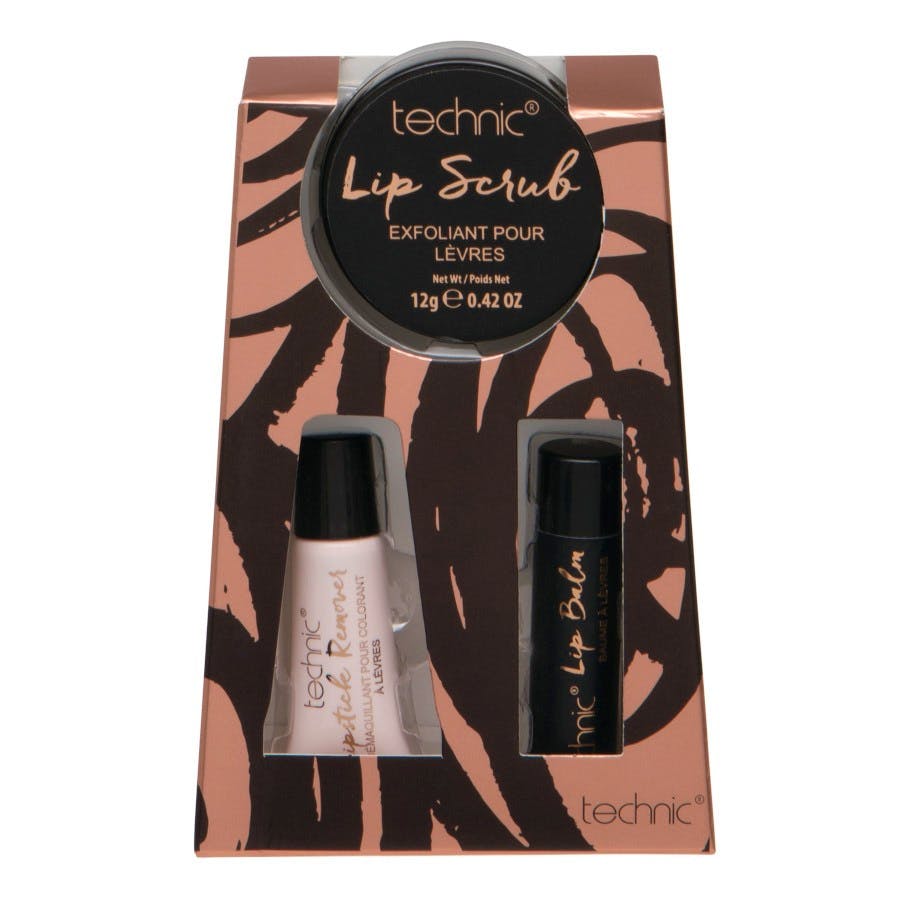 Technic Lip Care Set Lip Stick Remover & Lip Scrub & Lip Balm 5 ml + 12