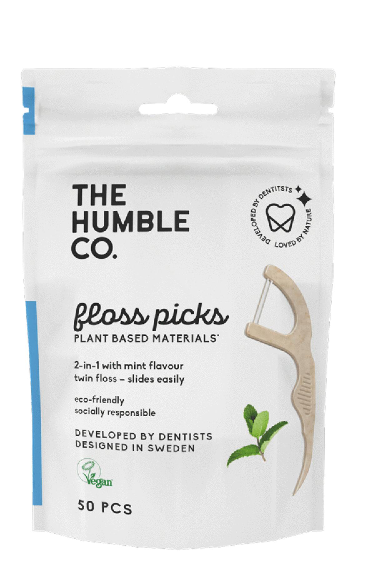 The Humble Co. Dental Floss Picks Mint 50 pcs £2.75