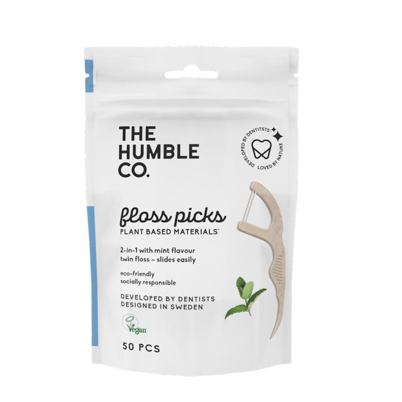 The Humble Co. Dental Floss Picks Mint 50 kpl