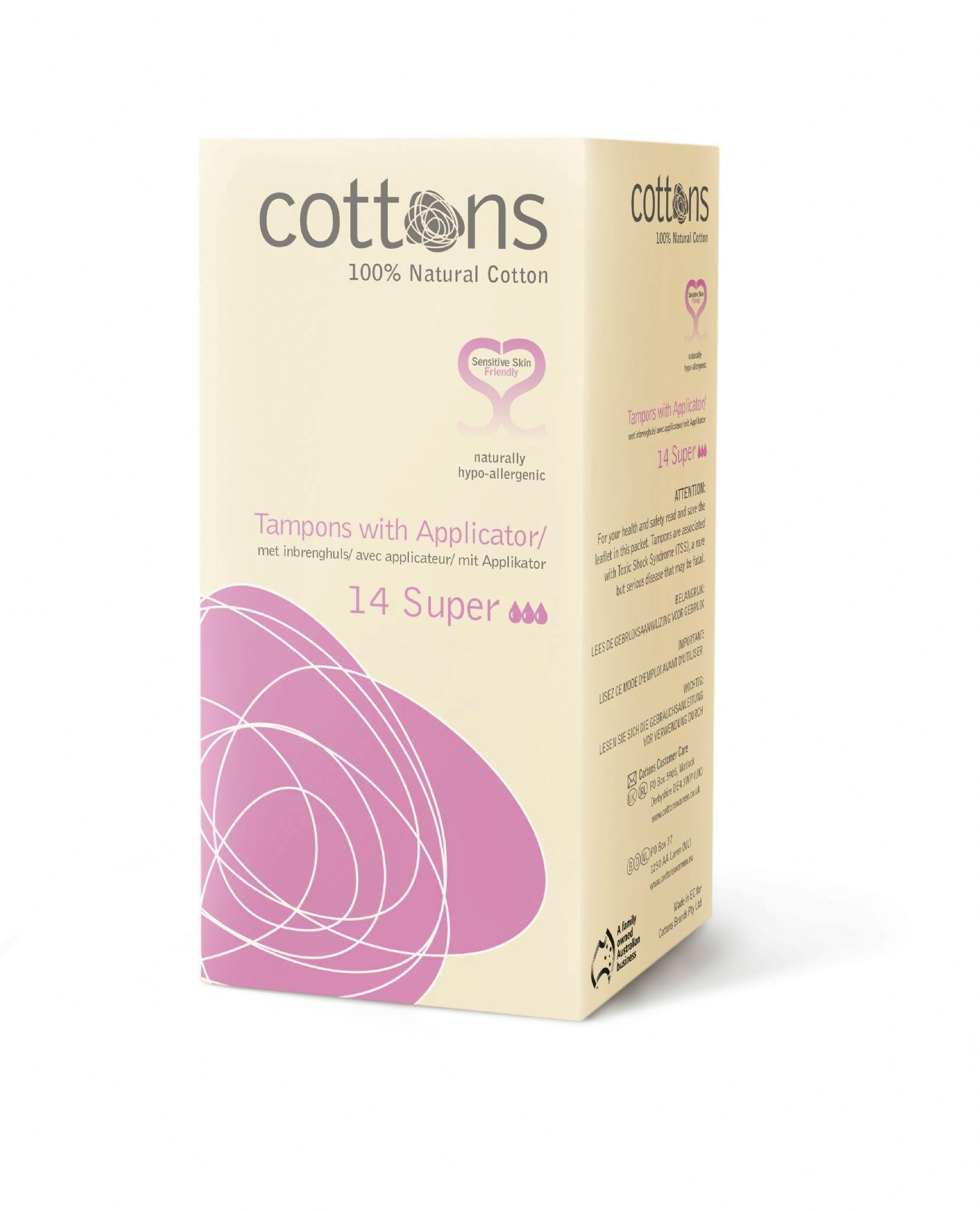 Cottons Super Tampons With Applicator 14 stk 25.95 kr + Fri Frakt og