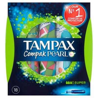 Tampax Compak Pearl Super 18 kpl