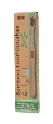 XOC Eco Friendly Bamboo Toothbrushes 3 pcs