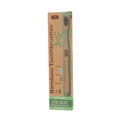 XOC Eco Friendly Bamboo Toothbrushes 3 stk